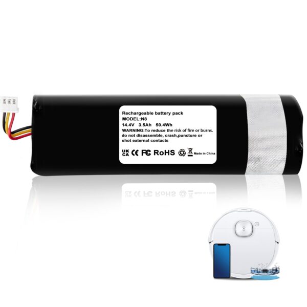 14.4V 3.5Ah Replacement Battery Pack for Ecovacs Deebot N8, Ozmo 905 920 930 Series