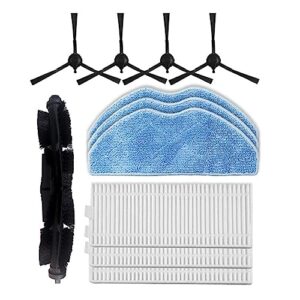 360 S8 S8Plus Vacuum Cleaner Part,11Pcs Main Brush Side Brush Filter Mop Cloth for 360 S8 S8 Plus Robot Vacuum Cleaner (11) - ZLiT Size