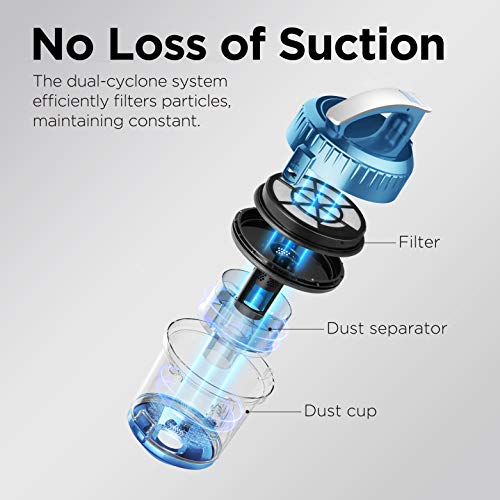 Eureka WhirlWind Bagless Canister Vacuum Cleaner, Lightweight Vac for Carpets and Hard Floors, Blue 7 Eureka WhirlWind Bagless Canister Vacuum Cleaner, Lightweight Vac for Carpets and Hard Floors, Blue - Image 7