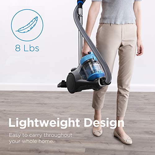 Eureka WhirlWind Bagless Canister Vacuum Cleaner, Lightweight Vac for Carpets and Hard Floors, Blue 3 Eureka WhirlWind Bagless Canister Vacuum Cleaner, Lightweight Vac for Carpets and Hard Floors, Blue - Image 3