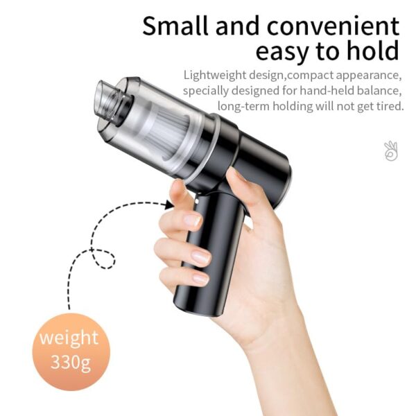 2024 Upgraded Portable Handheld Cordless Mini Car Vacuum Cleaner and Electric Air Duster with LED Light, 4.5K PA Small 2 in 1 Rechargeable Hand held Vacuum Cleaner for Car, Pet, Keyboard PC - Image 5