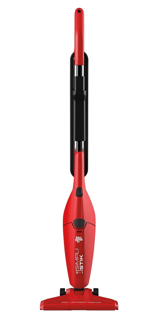 Tidy up hard floors and rugs with the powerful Dirt Devil Simpli-Stik Vacuum Cleaner. Easily switch from stick vac to hand vac for quick cleanups. Great for small spaces.