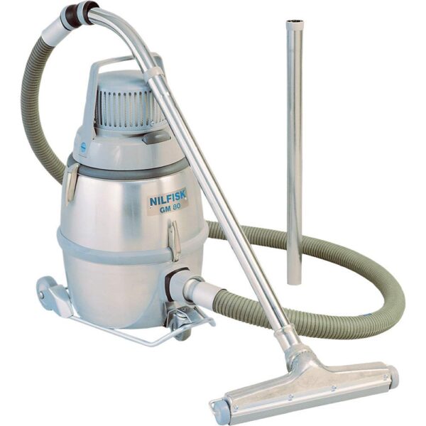 The Nilfisk GM80 HEPA Vacuum is a durable and versatile machine perfect for dust control professionals. With a 3-1/4 gallon tank capacity and HEPA filter, it offers superior performance for both portable and stationary use.