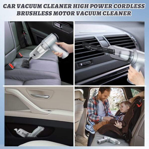 Cordless Car Vacuum Cleaner with 15000PA Suction & 3-in-1 Design - Image 4