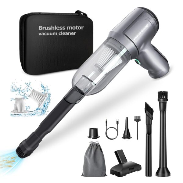 Cordless Car Vacuum Cleaner with 15000PA Suction & 3-in-1 Design