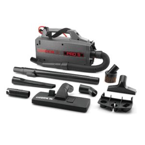 ORECK COMMERCIAL XL Pro 5 Super Compact Canister Bagged Vacuum Cleaner, Lightweight, Portable, BB900-DGR, Black 13.5"D x 8"H