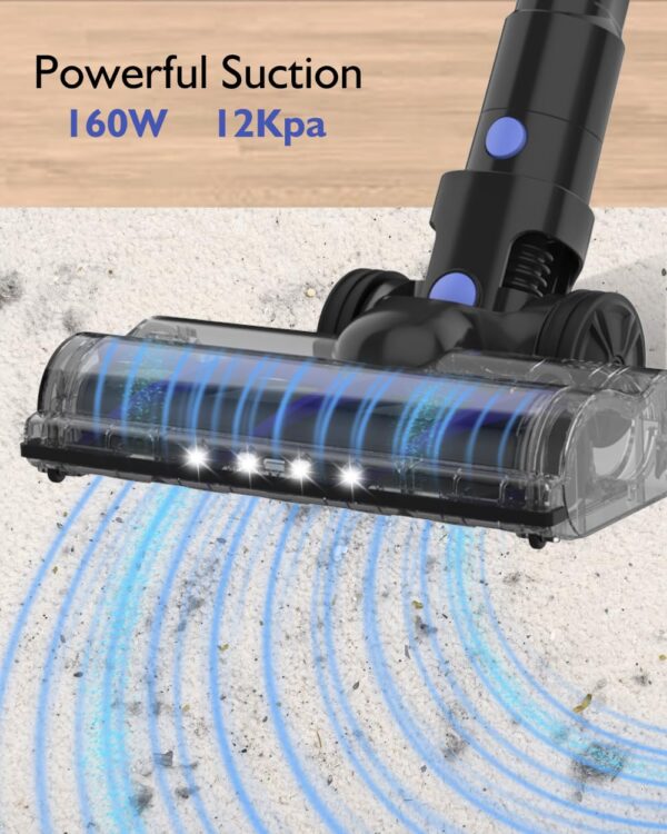 WOWGO Cordless Vacuum Cleaner 6-in-1 Handheld Vaccum 40 mins Runtime Stick Vacuum Apartment Hardwood Floor Pet Hair - Image 2