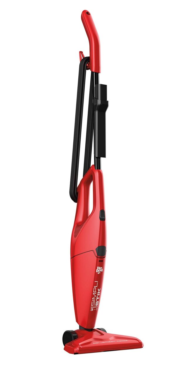 Tidy up hard floors and rugs with the powerful Dirt Devil Simpli-Stik Vacuum Cleaner. Easily switch from stick vac to hand vac for quick cleanups. Great for small spaces.