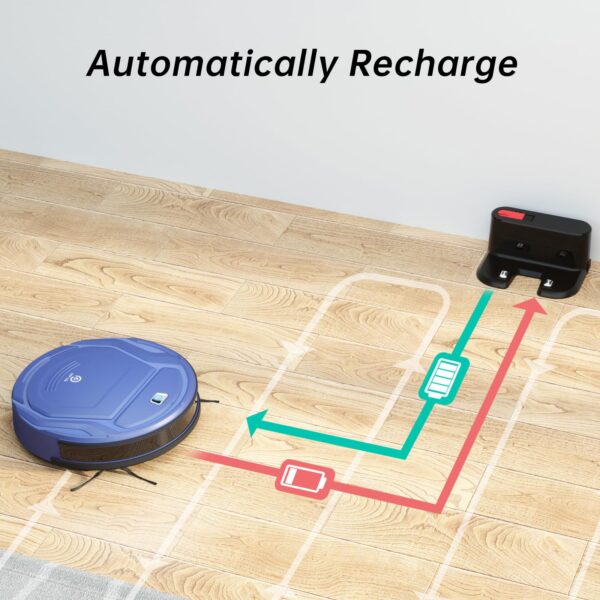 OKP Robot Vacuum Cleaner Tangle-Free 2200Pa Suction Slim Low Noise App Control 120 Mins Runtime Self-Charging Pet Hair Hard Floor Cleaning - Image 5