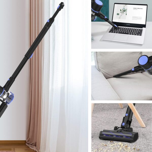 WOWGO Cordless Vacuum Cleaner 6-in-1 Handheld Vaccum, 40 mins Runtime, Hardwood Floor, Carpet, Pet Hair - Image 6