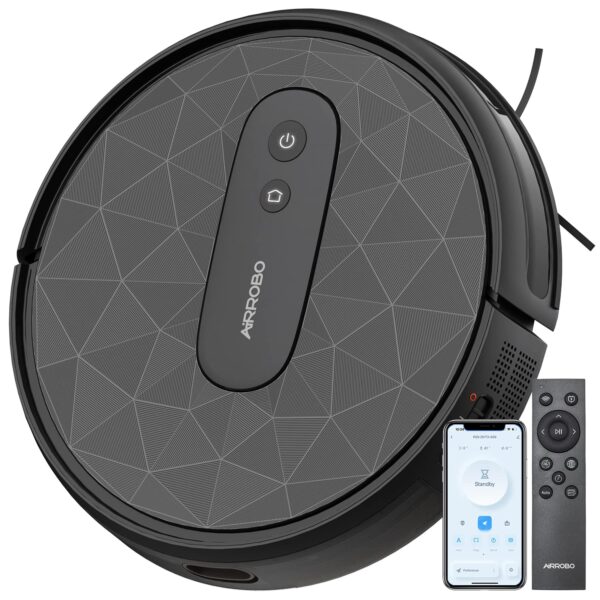 AIRROBO Robot Vacuum Cleaner 2800Pa Suction Power 120 Mins Runtime Self-Charging Low Carpet Hard Floors P20