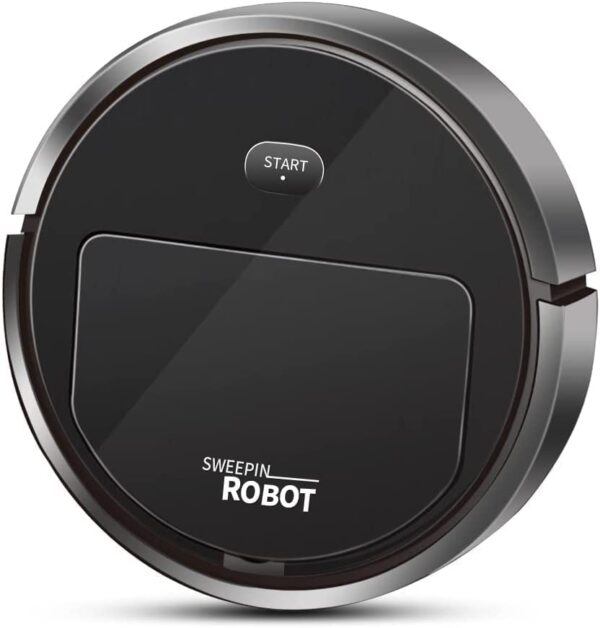 Amokeoo&CSHU Robot Vacuum with Self-Charging, 360° Smart Sensor, Multiple Cleaning Modes, Best for Pet Hairs, Tile & Medium Carpet