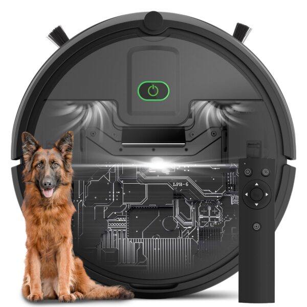 Auto Self Charging Robot Vacuum Cleaner 2000Pa Super Thin Robotic Vacuum 120Mins Max Tangle Free Quiet Cleaning Pet Hairs Dust Hardwood Floors Carpets Huije Size
