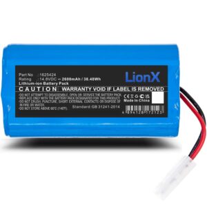 Battery Replacement for Bissell SpinWave Wet Dry Robotic Vacuum 2859 3115 Spinwave 2859 Mid Tier P2949 Bissell 1625424 5345 Z65B155 1618526 2600mAh / 38.48Wh Brand: LIONX Size: Blue