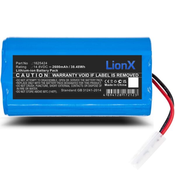 Battery Replacement for Bissell SpinWave Wet Dry Robotic Vacuum 2859 3115 Spinwave 2859 Mid Tier P2949 Bissell 1625424 5345 Z65B155 1618526 2600mAh / 38.48Wh Brand: LIONX Size: Blue