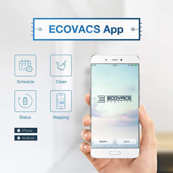 Ecovacs Deebot 907 Smart Vacuum, Carpet, Bare Floors, Pet Hair + Mapping, High Suction, WiFi, Alexa and Google Assistant - Image 4