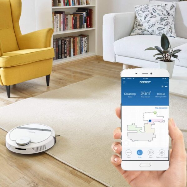 Ecovacs Deebot 907 Smart Vacuum, Carpet, Bare Floors, Pet Hair + Mapping, High Suction, WiFi, Alexa and Google Assistant - Image 5