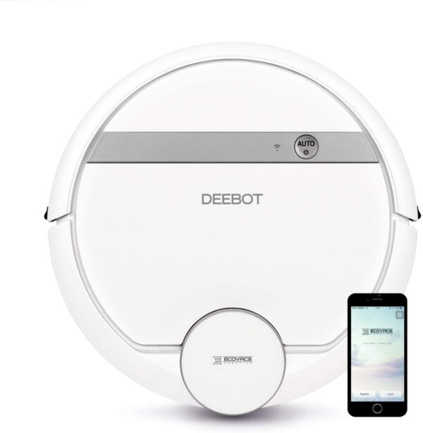 Ecovacs Deebot 907 Smart Vacuum, Carpet, Bare Floors, Pet Hair + Mapping, High Suction, WiFi, Alexa and Google Assistant