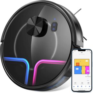 Lidar Robot Vacuum Multi-Floor Mapping Technology, 2300Pa Strong Suction, Wi-Fi Connected, Teendow, Pet Hair, Carpet, Hard Floor