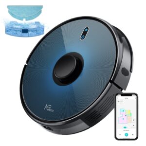 NGTeco Robot Vacuum Cleaner 2-in-1 Sweep and Mop 4200Pa Super Suction Quiet Robotic Vacuums, Laser Navigation, Multi-Floor Mapping, Self-Charging, Good for Pet Hair, Carpet and Bedroom, Works with Alexa
