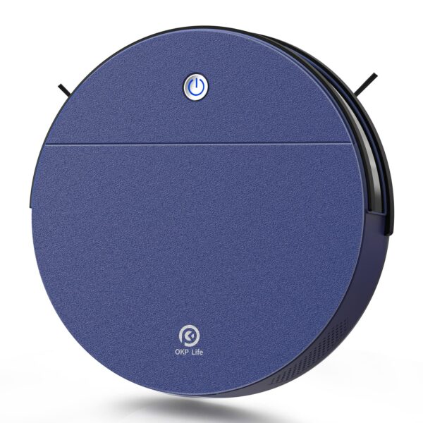 OKP Robot Vacuum 2100Pa Cyclone Suction, WiFi/APP/Voice Control, Pet Hair, Hard Floor, K3A