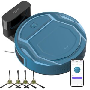 OKP Robot Vacuum, WiFi/App/Alexa, Automatic Charging, Real-Time Mapping, Quiet Operation, 2-IN-1, 2500PA, Suitable for Hard Floors, Pet Hair, Carpets - K2-Pro by OKP
