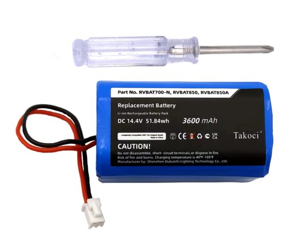 Replacement Shark RVBAT850 Battery for Shark Ion RV1001AE, R75, R85, S87, RV751, RV1000, RV2001 RV2001WD, R3Z, R4Z Robot Vacuum Cleaners