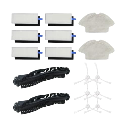 Robotic Vacuum Cleaner Spare Parts Accessories HEPA Filter Side Brush Roll BrushMain Brush Mop Cloth, Compatible for Qihoo, Compatible for 360 S6 (Color: As shown21) - BGHJTID