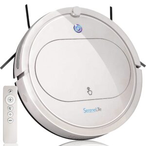 SereneLife Robot Vacuum Cleaner Smart Robotic Machine Automatic Floor Cleaning Robo Vac White Size: 1