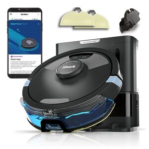 Shark Matrix Plus 2in1 Robot Vacuum & Mop with Sonic Mopping, Matrix Clean, Home Mapping, HEPA Self-Empty Base, CleanEdge, Pet Hair, Wifi, Black/Silver