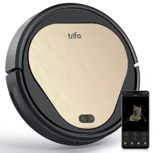 TRIFO Robot Vacuum Cleaner, 4000Pa Suction, Visual SLAM Navigation, 1080P Camera, AI Mapping, Self-Charging, WiFi, Pet Hair, Size