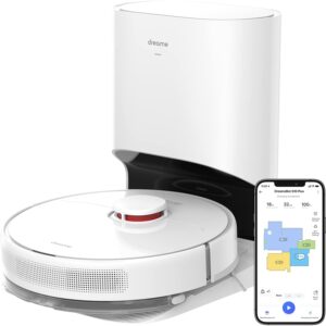 dreame D10 Plus Robot Vacuum and Mop with Self-Emptying Base, 4000 Pa Suction, LiDAR Navigation, Alexa Compatible