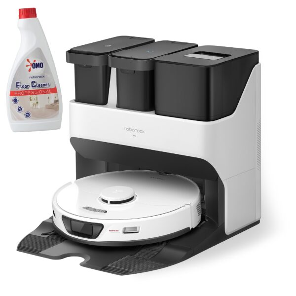 roborock S7 Max Ultra Robot Vacuum Mop and Cleaning Solution Bundle, White